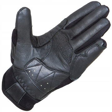 ЛЕГКИЕ МОТОЦИКЛЬНЫЕ ПЕРЧАТКИ WOLF ИЗ КОЖИ И ТЕКСТАЛЯ PRO-X ЧЕРНЫЕ 2XL