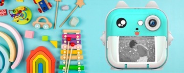 APARAT NATYCHMIASTOWY DLA DZIECI DRUKUŚ MINI DRUKARKA + 11 ROLEK + NAKLEJKI