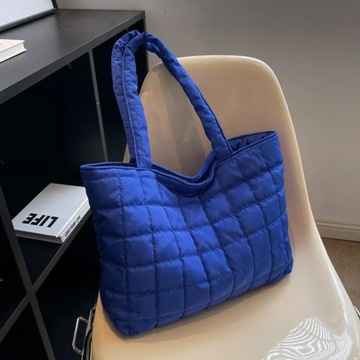 Large Capacity Winter Shoulder Bag New Solid Nylon