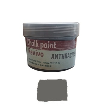 Farba kredowa REVIVO do drewna, mebli, butelek, vintage - ANTRACITE 250 ml