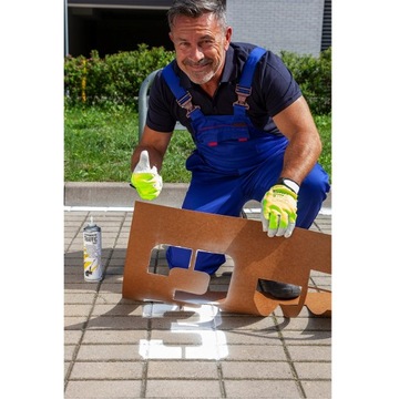 Линейная краска AMPERE TRAFFIC PAINT, БЕЛАЯ 12 шт. профессиональный