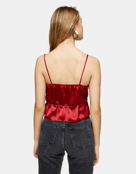 TOPSHOP TOP DAMSKI CZERWONY NA RAMIĄCZKACH 38 1DUV