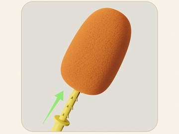 ГУБЧНАЯ ЩЕТКА ДЛЯ МЫТЬЯ БУТЫЛОК, СТЕКЛОВ, БАНОК ДЛИННАЯ МОЙКА С ГУБКОЙ