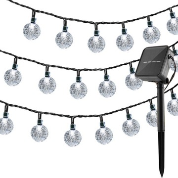 LAMPKI SOLARNE OGRODOWE GIRLANDA OZDOBA TARAS ZEWNĘTRZNE 32M 300LED