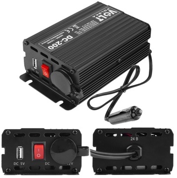 REDUKTOR NAPIĘCIA 24V/ 12V PRZETWORNICA OBNIŻAJĄCA NAPIĘCIE 24V NA 12V 200W