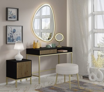 RAVENNA F туалетный столик 112x78x50 ящик матовый белый черный каркас черный