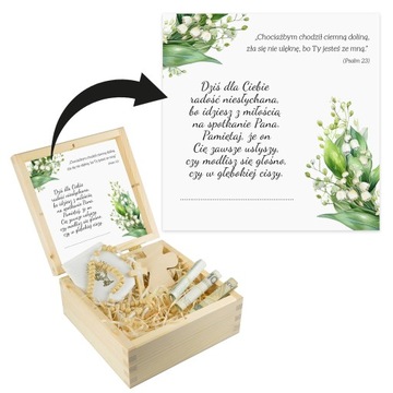 Prezent na Komunię dla dziewczynki chłopca Pamiątka Komunii Pudełko