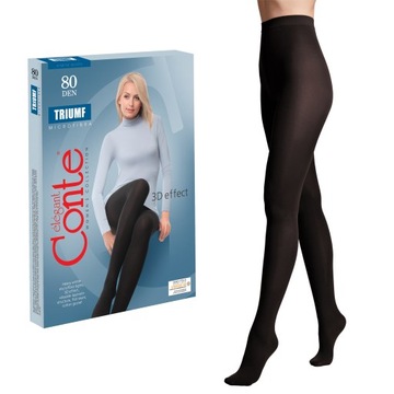 Grube rajstopy z mikrofibry TRIUMF 80 Lycra