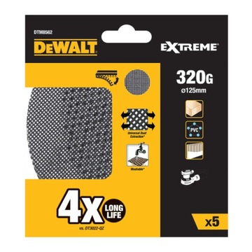 DEWALT SIATKA ŚCIERNA NA RZEP P320 125mm DWE6423