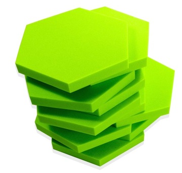 КОВрик HEX PANEL MAT АКУСТИЧЕСКАЯ ПЕНА ЗЕЛЕНЫЙ гладкая шестиугольная губка 5см