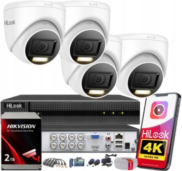 Sada pro monitorování 8MPx 4K HiLook od Hikvision 4 kamery pro rozšíření 2TB