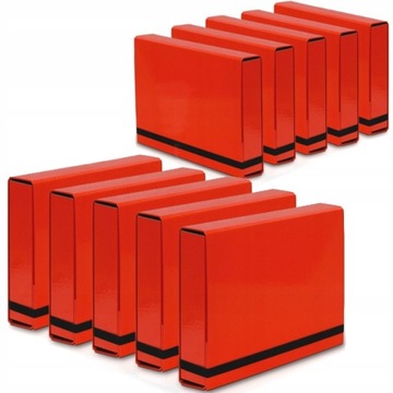 10x Teczka z Gumką A4 Vaupe BOX Twarda Gruba 50mm