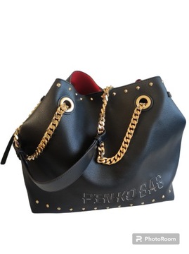 PINKO BAG duża torebka z ćwiekami