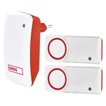 EMOS DZWONEK ZDALNY 230V+2x PRZYCISK KINETYCZNY 150m P5750.2T