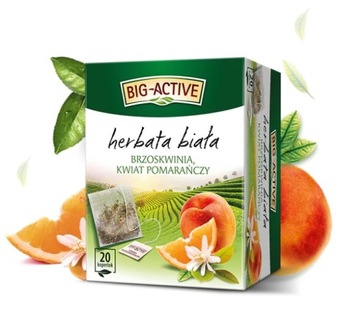 Herbata biała Big Active 20tb brzoskwinia pomarańc