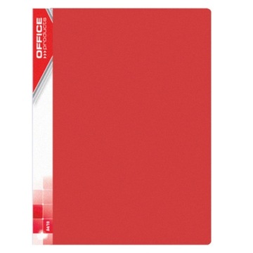 TECZKA OFERTOWA OFFICE PRODUCTS, PP, A4, 620MIKR., 20 KOSZULEK, CZERWONA