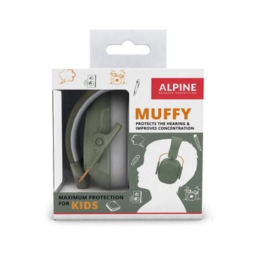 Ochronniki słuchu Alpine Muffy Kids zielone