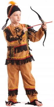 STRÓJ INDIANIN MŁODY APACZ ŁOWCA WILKÓW 134-140CM 9-10 LAT
