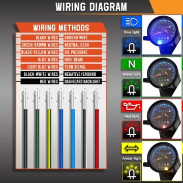 Мотоциклетный спидометр 220 км/ч со светодиодным дисплеем, универсальный 12В