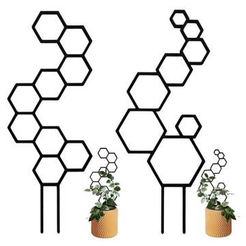 PODPÓRKA DO KWIATÓW DRABINKA DO ROŚLIN PNĄCYCH PERGOLA - 2x MIX CZARNA 27cm