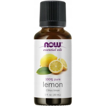 NOW 100% Pure Lemon Oil 30ml OLEJEK CYTRYNOWY ENERGIA NASTRÓJ ODŚWIEŻENIE