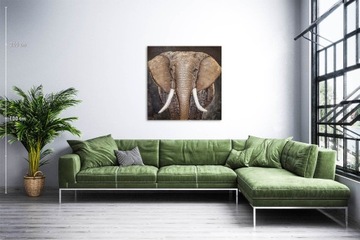 ПОДАРОЧНАЯ 3D металлическая картина для гостиной LOFT NATURA ELEPHANT 2