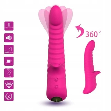 prążkowany rotacyjny wibrator 360 9 trybów