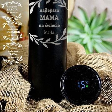 ПЕРСОНАЛИЗИРОВАННАЯ ТЕРМОКРУЖКА СВЕТОДИОДНЫЙ ДИСПЛЕЙ ТЕМПЕРАТУРЫ С ГРАВИРОВКОЙ