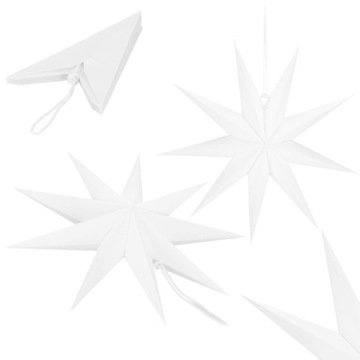 GWIAZDA PAPIEROWA GWIAZDKA ŚWIĄTECZNA BIAŁA 60cm