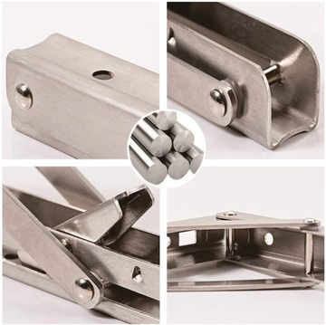 ВЕРХНЯЯ ОПОРА СКЛАДНАЯ ПОЛКА L500 НЕРЖАВЕЮЩАЯ СТАЛЬ 500Х170 ММ СЕРЕБРЯНАЯ 2 ШТ.