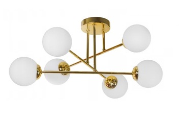 Lampa wisząca sufitowa LED 6xE27 złota kule loft