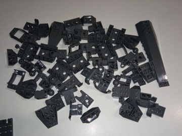 lego mix mix - маленькие технические серые элементы автомобиля, много (P)