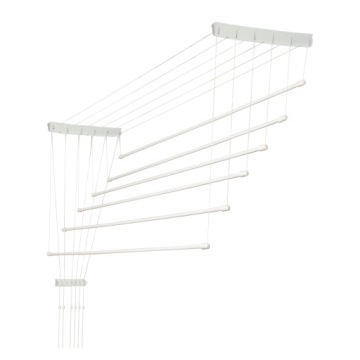 ПОТОЛОЧНАЯ ЖЕНСКАЯ СУШИЛКА ДЛЯ ВАННОЙ, 6 СТЕРЖНЕЙ, 100 см, ПРОЧНАЯ, ПРОЧНАЯ