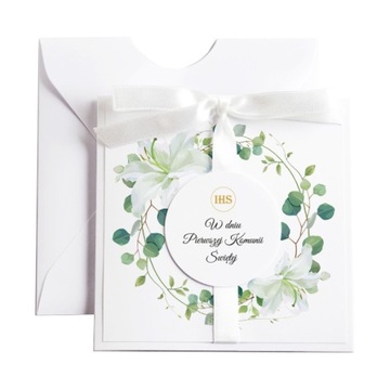 Kartka komunijna na Komunię pamiątka komunii