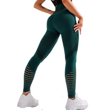 LEGGINSY TRENINGOWE FITNESS WYSOKI STAN JOGA GYM