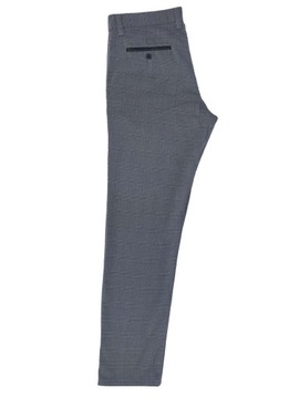 Szare spodnie męskie w kratę - Vankel SP7 92/32