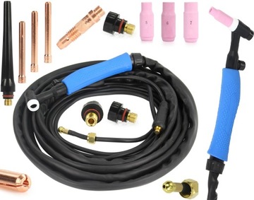 СВАРОЧНЫЙ ДЕРЖАТЕЛЬ TIG LIFT CABLE 4M С КЛАПАНОМ 10-25 MMA СВАРОЧНЫЕ МАШИНЫ MIG