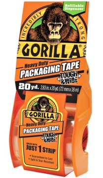 Taśma pakowa Gorilla SZEROKA I MOCNA + PODAJNIK
