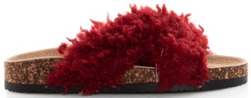 БОРДОВЫЕ ТАПОЧКИ ШЛЕПАНЦЫ С МЕХОМ ДОМАШНИЕ ТАПОЧКИ 37