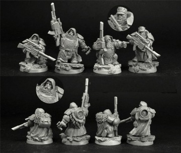 Figurki SF Dwarves / Squats Snipers + Podstawki 28mm Scibor 28SF0204 WH40K