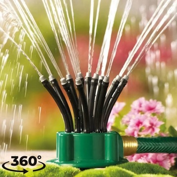 ИМПУЛЬСНЫЙ ВРАЩАЮЩИЙСЯ НА 360° САДОВЫЙ ДОЖДЕВАТЕЛЬ ДЛЯ ПОЛИВА ТРАВЫ 12 ФОРСУНКОВ