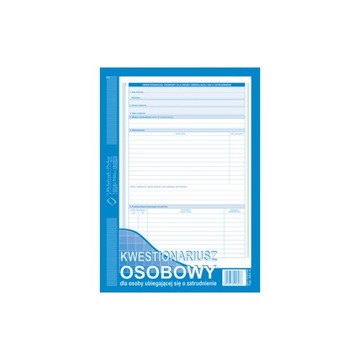 DRUK KWESTIONARIUSZ OSOBOWY 504-A DLA OSOBY