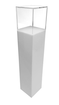 Kubik, gablota, podest z plexi białej 35x35x135 cm