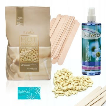 Zestaw depilacja WOSK WHITE CHOCO 1kg lotion talk