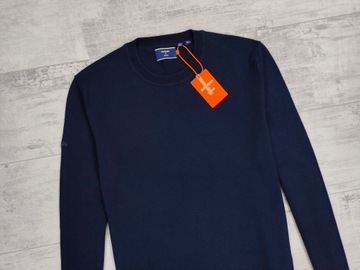 PÁNSKY SVETER SUPERDRY VINTAGE EMB COTTON TMAVOMODRÁ NOVINKA veľ. XL