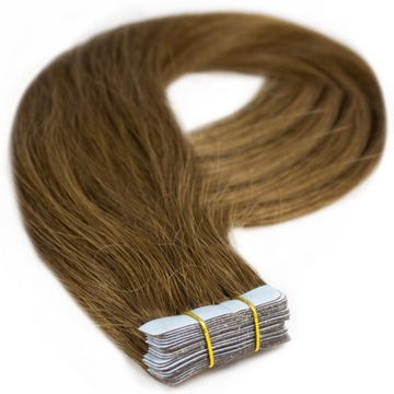 WŁOSY METODA KANAPKOWA TAPE ON 55 CM KANAPKI 20 TAŚM naturalny blond 12