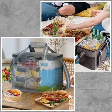 ТЕРМАЛЬНАЯ ПЛЯЖНАЯ СУМКА ДЛЯ ПИКНИКА БОЛЬШОЙ ХОЛОДИЛЬНИК ДЛЯ ЕДЫ НАПИТКИ ЛАНЧ-БОКС