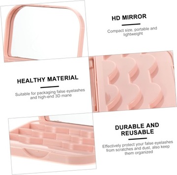 2 ящика для хранения ресниц, чехол-держатель для зеркала для ресниц