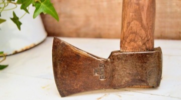 Оригинальный старинный кованый топор-топорик 0,7 кг OSOWIEC
