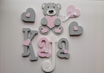 3D НАСТЕННЫЕ БУКВЫ 20 СМ, 4-буквенное ИМЯ РЕБЕНКА